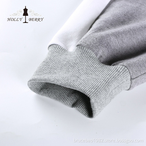 Short Turn-down Collar Cotton Full Midriff-baring Women Hooded Sweatshirt Zipper
